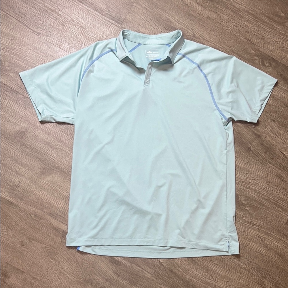 Peter Millar Crown Crafted Light Blue Short Sleeve Golf Polo‎ Shirt